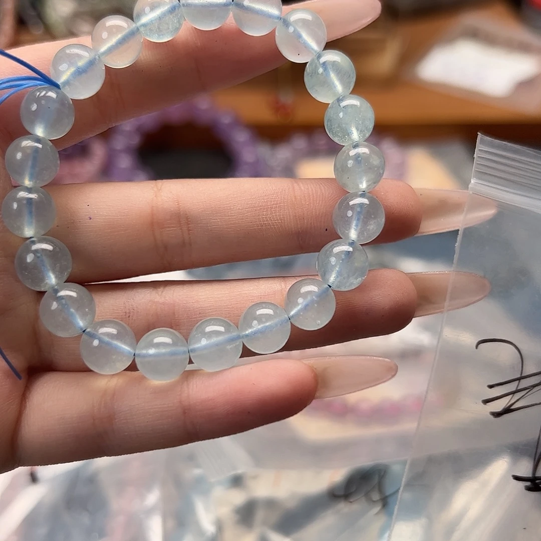 手链未镶嵌水晶33海蓝宝