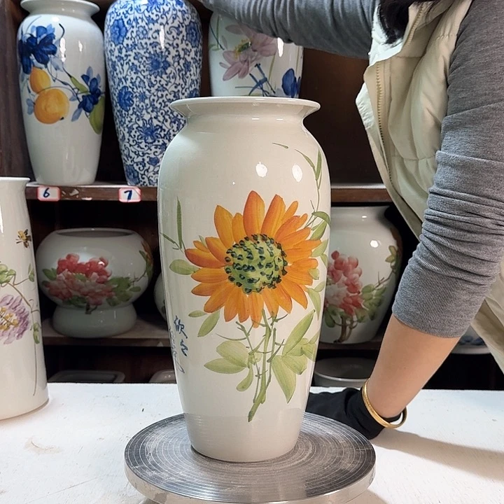 瓶高32向日葵陶瓷陶瓷