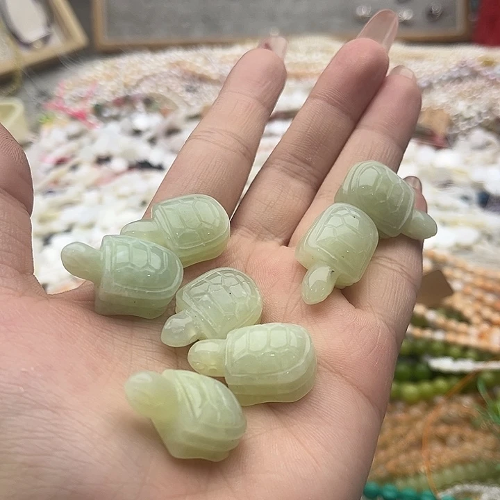 玛瑙/玉髓珠宝半成品未镶嵌3个岫玉乌龟随机发