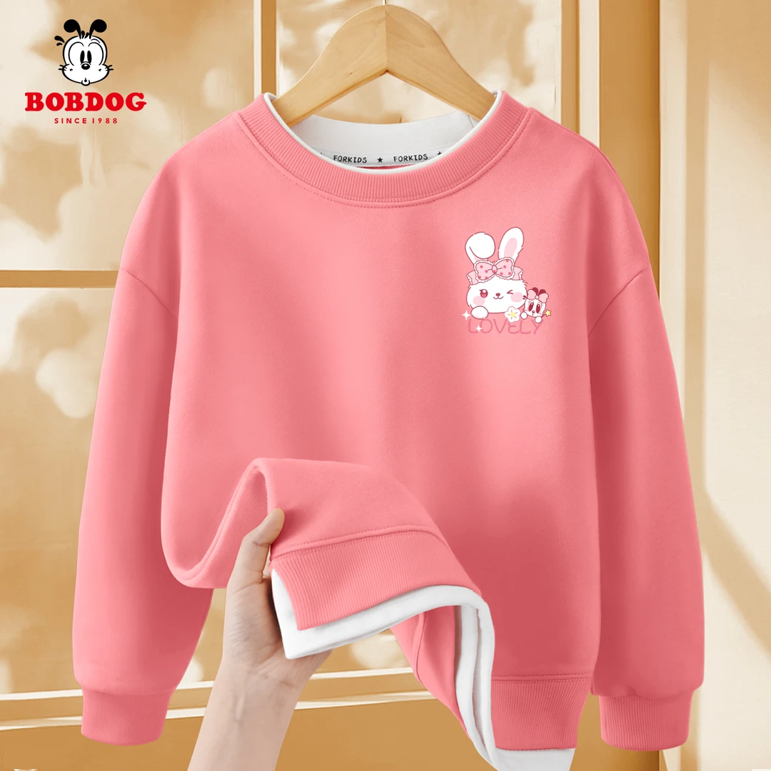 巴布豆卡乐女童春季卫衣2025新款女孩时尚洋气上衣儿童休闲打底衫