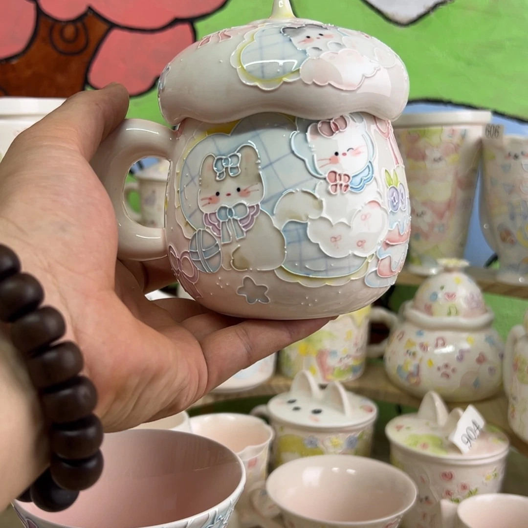 ?*豆景德镇高温釉下手绘陶瓷微瑕