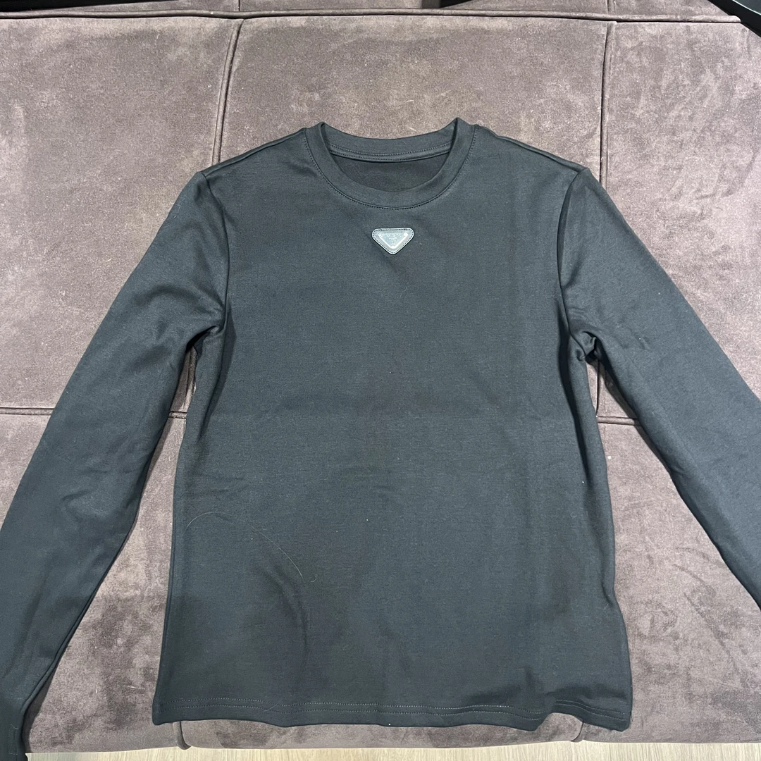 BIG Different 黑色打底衫100%棉 厚实保暖修身显瘦春季新款00232