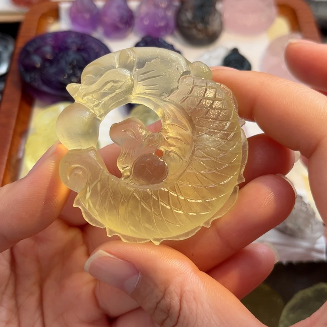 水晶颈饰银S925镶嵌陈****）黄水龙扣