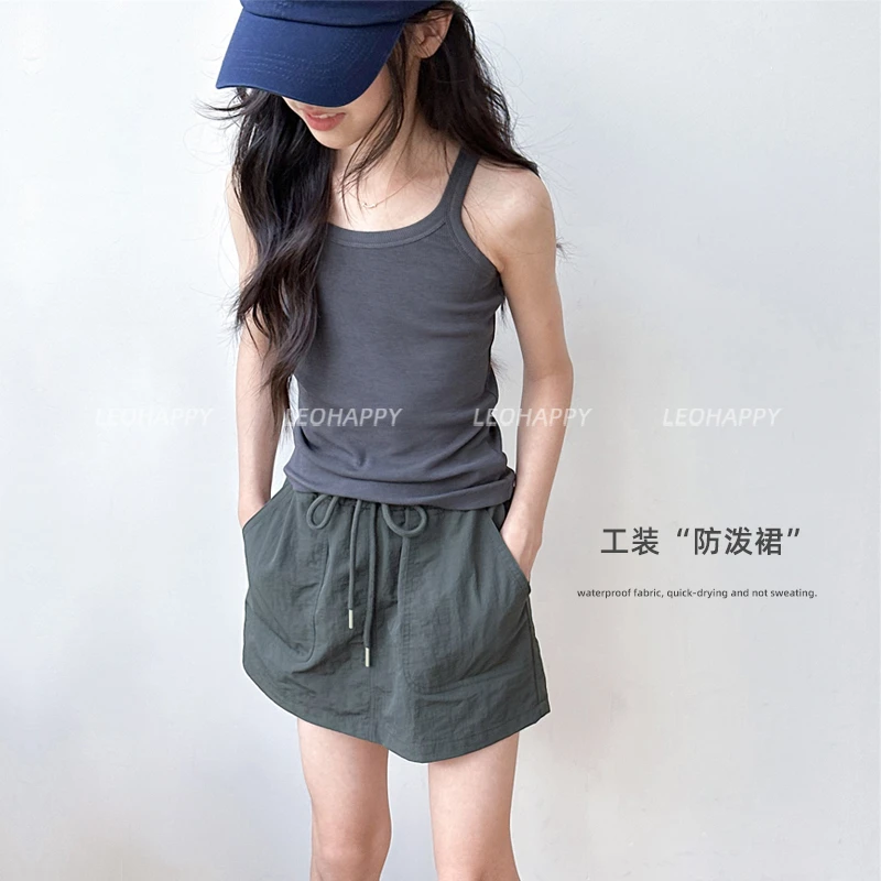 【防泼裙】防泼水速干户外露营风工装裙裤