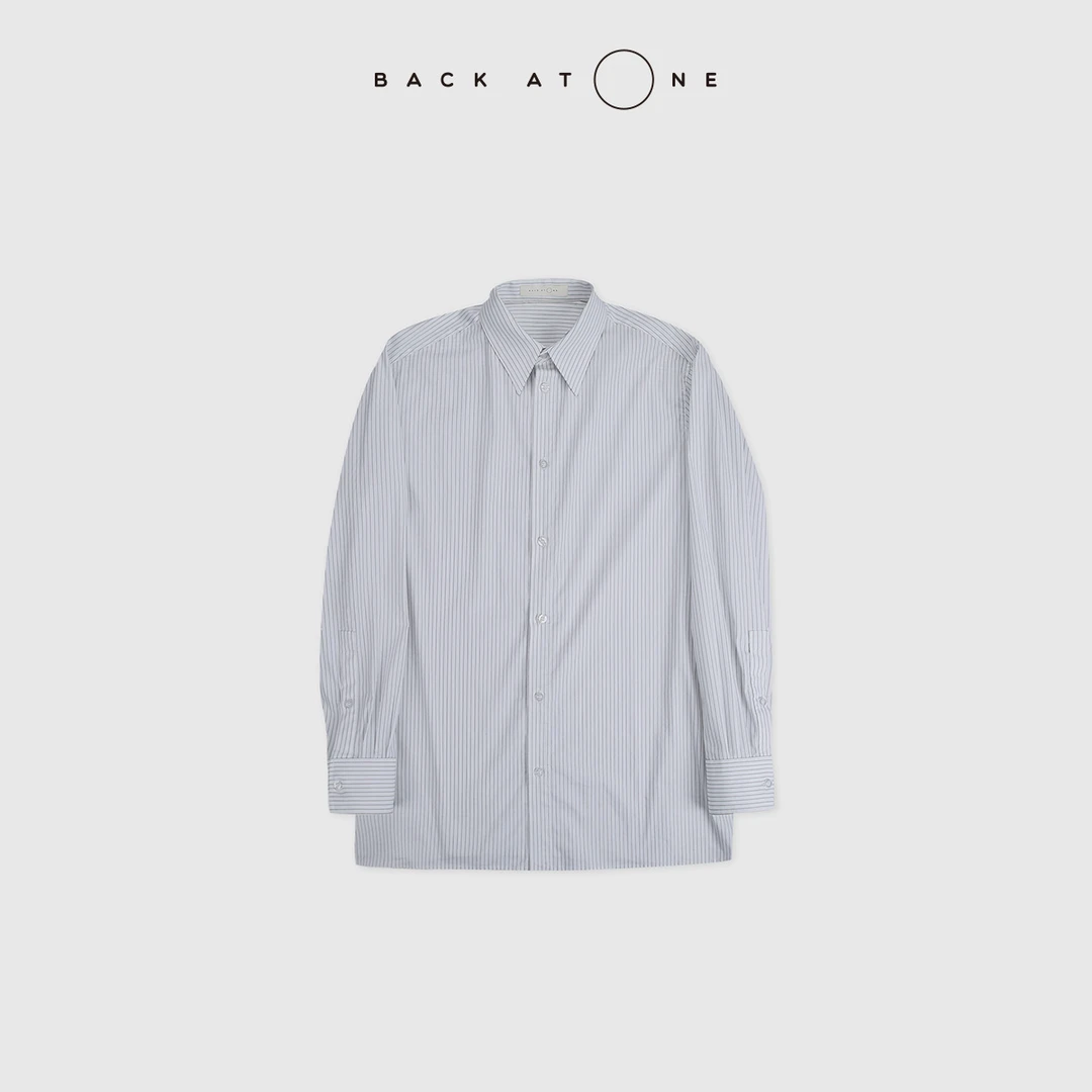 BackAtOne“条纹故事”时尚百搭显瘦黑白条纹长袖衬衫 B3SS-L002-CK