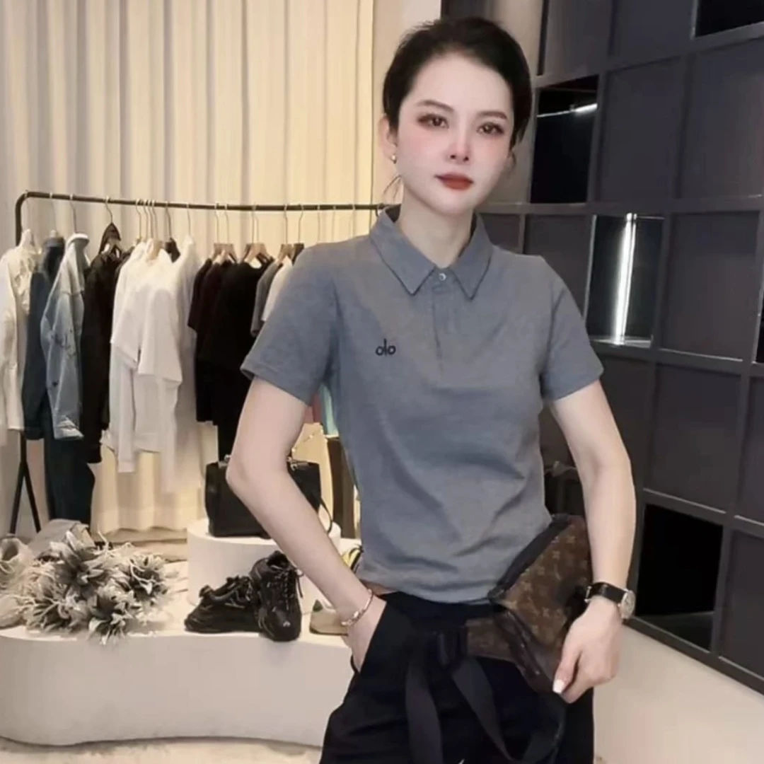 《优麦汇》Y5787春夏衬衫领设计感时尚百搭短袖显瘦上衣款女