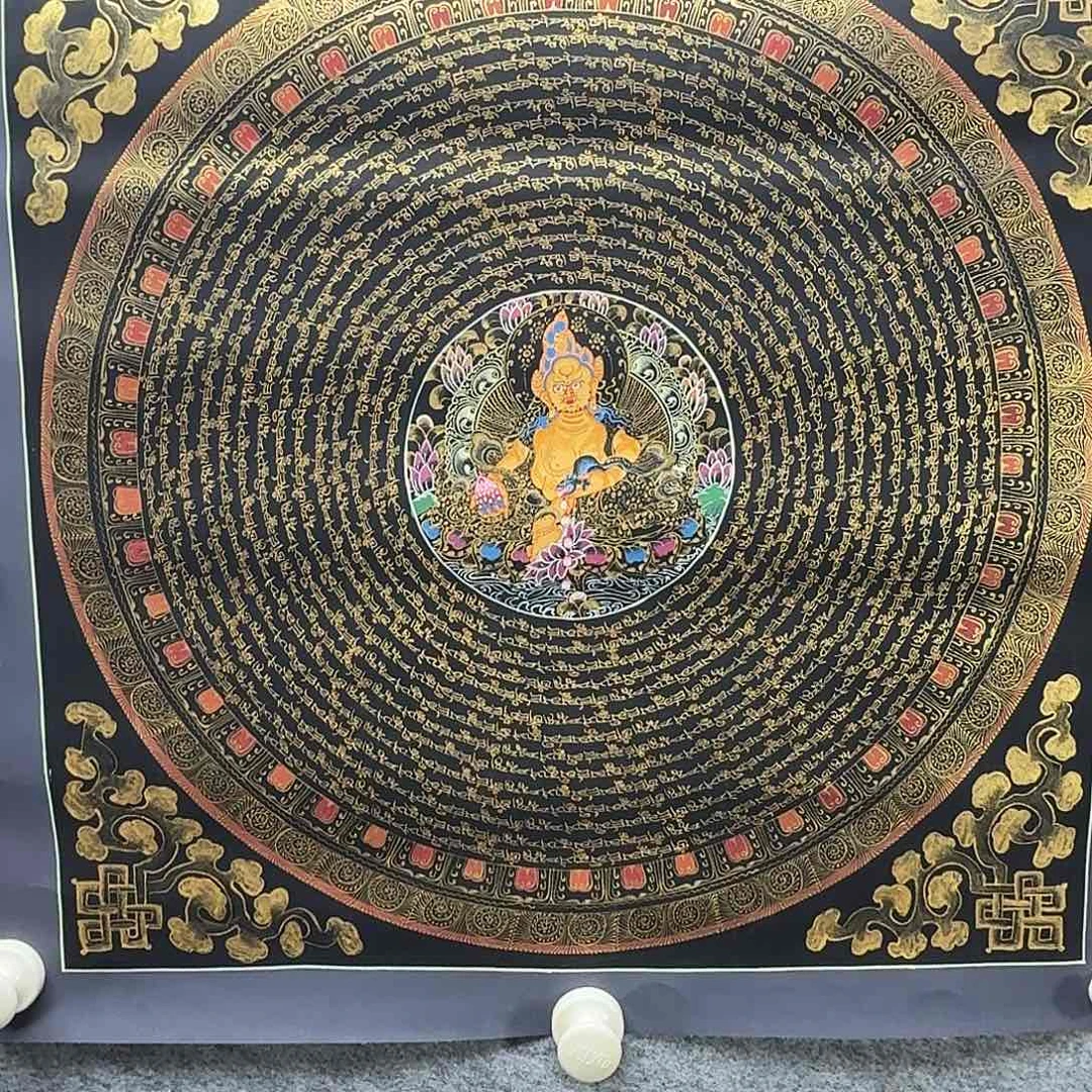 卷轴画黄财神的赞s