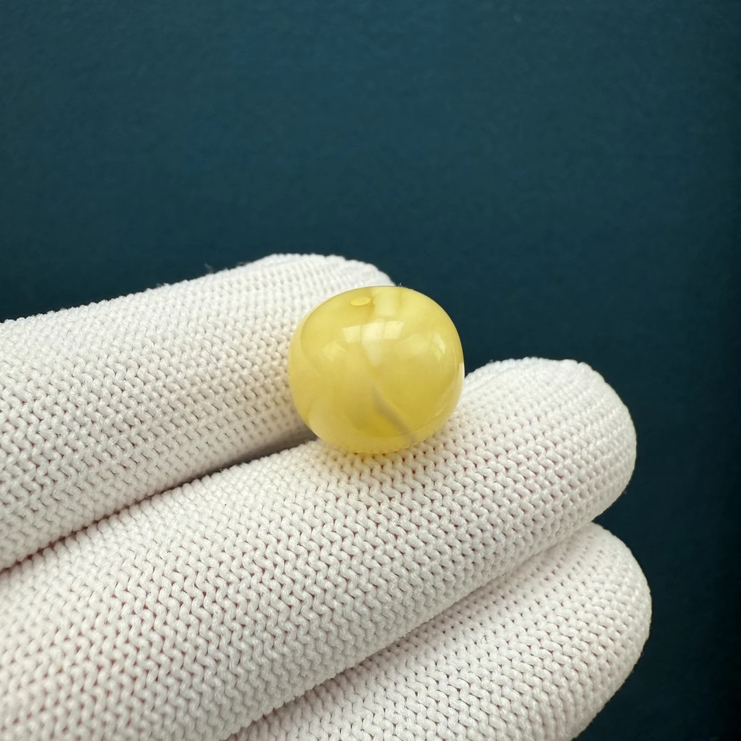 B9667天然原矿蜜蜡微瑕老型 14.3*12mm 支持复检 假一罚十