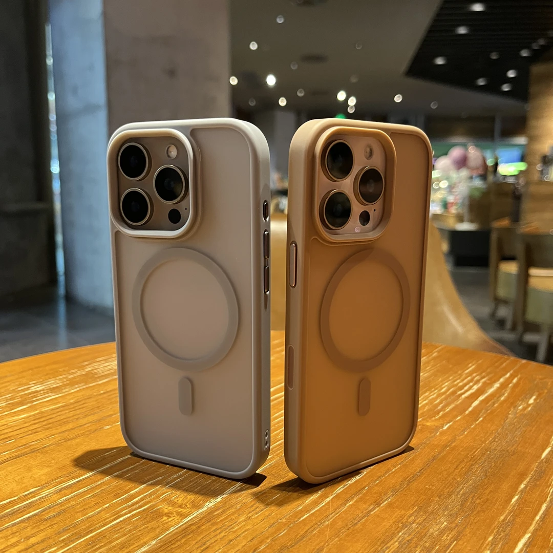 适用于苹果17promax手机壳磁吸磨砂肤感iPhone16pro全包防摔手机