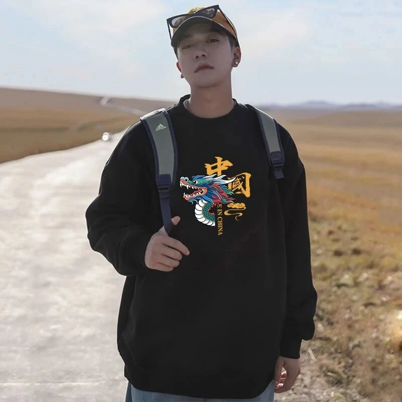 仓石一树潮牌卫衣男士春秋冬季加绒体恤宽松休闲情侣装上衣服体恤