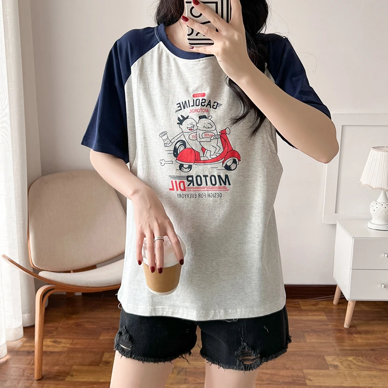 哺乳期妈妈夏装上衣服辣妈外出潮装夏季时尚洋气外穿短袖喂奶产后