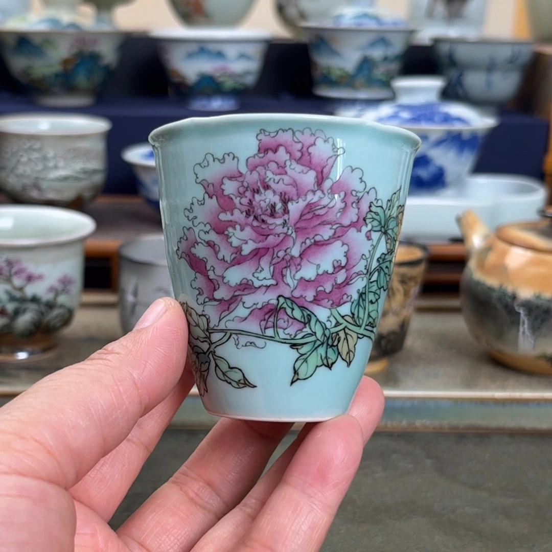 瓷杯子我们观山观水观自在