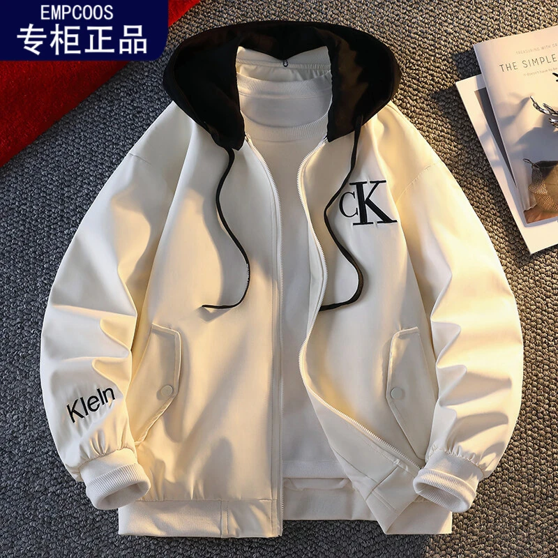 2025新款春秋季开衫卫衣男士痞帅重磅夹克男生衣服连帽上衣外套