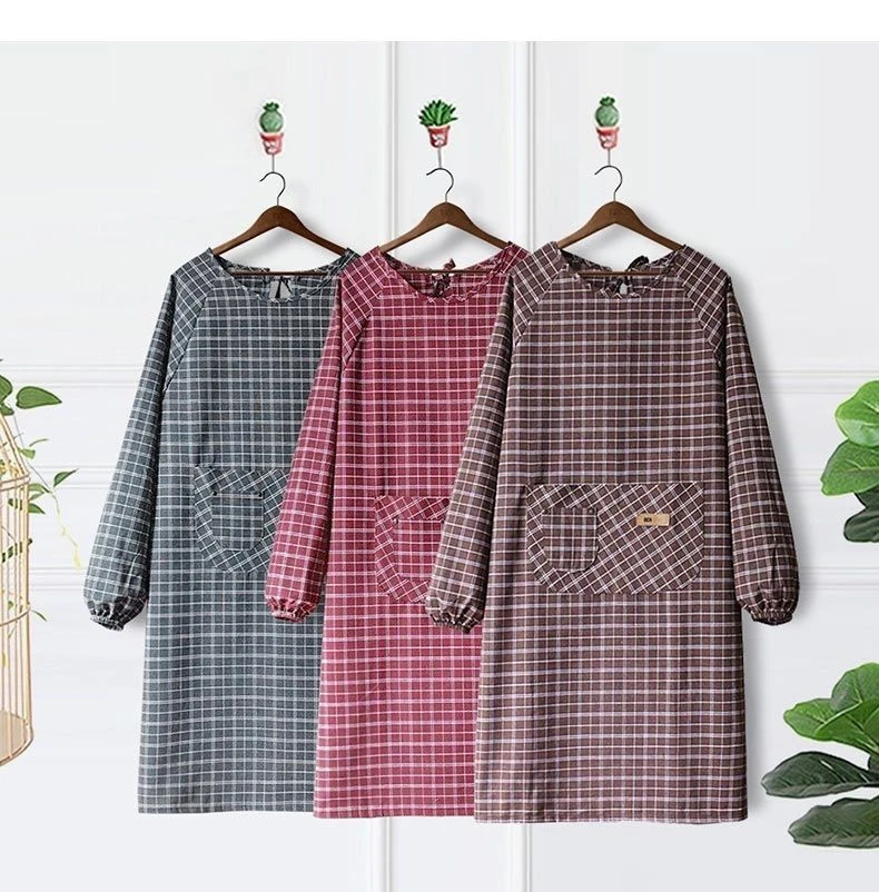 加肥加大罩衣厨房家用工作服防油防污上班店铺小吃