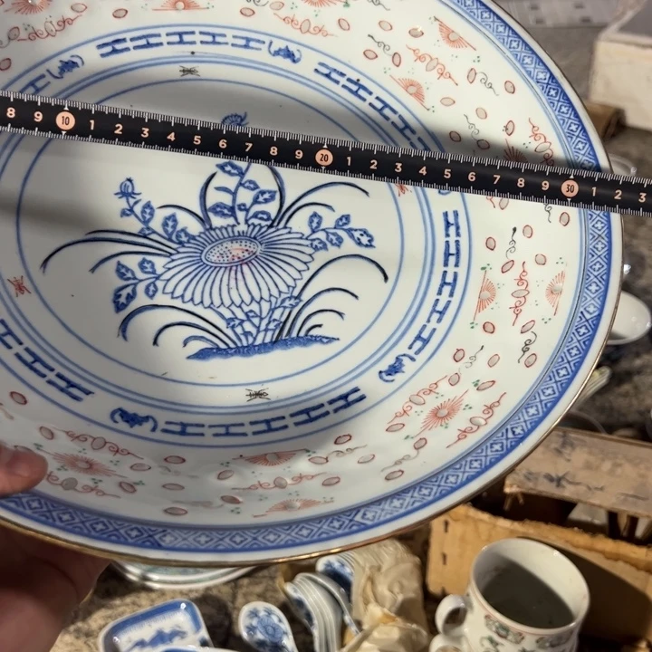 瓷片32厘米兰花心加彩深