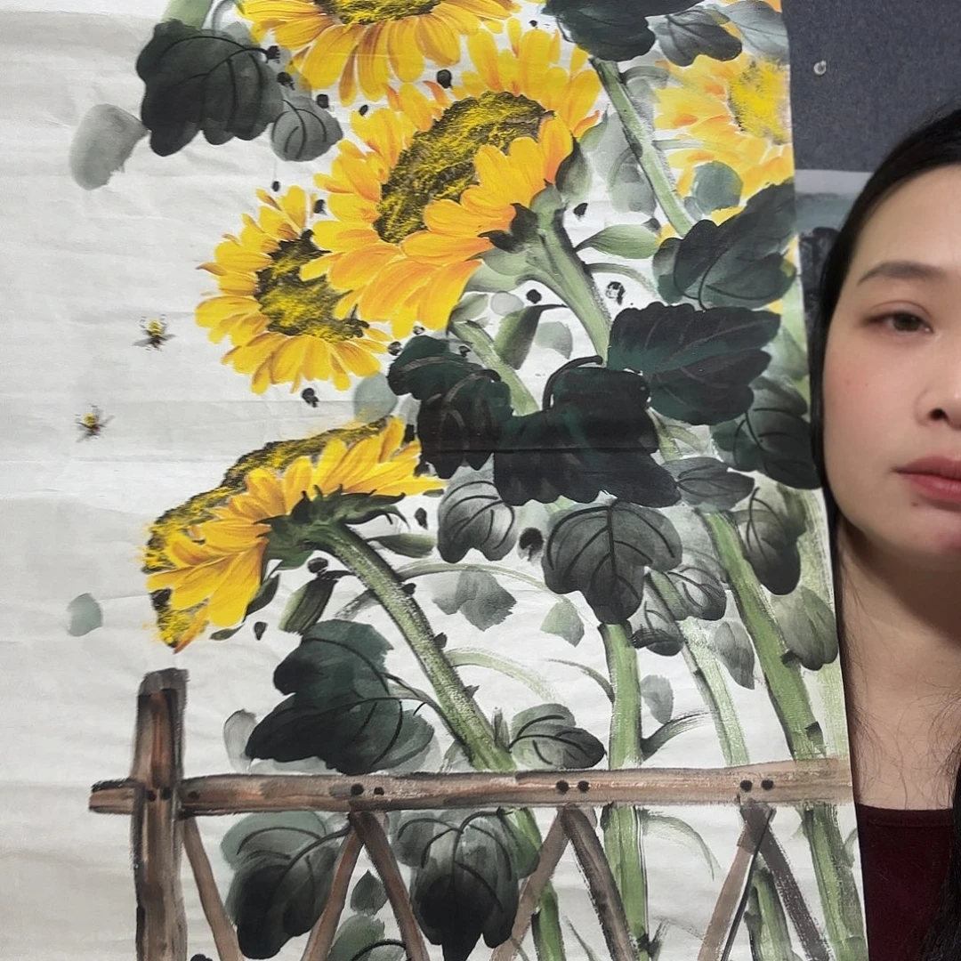 孔***河纯手工手绘作品国画艺术