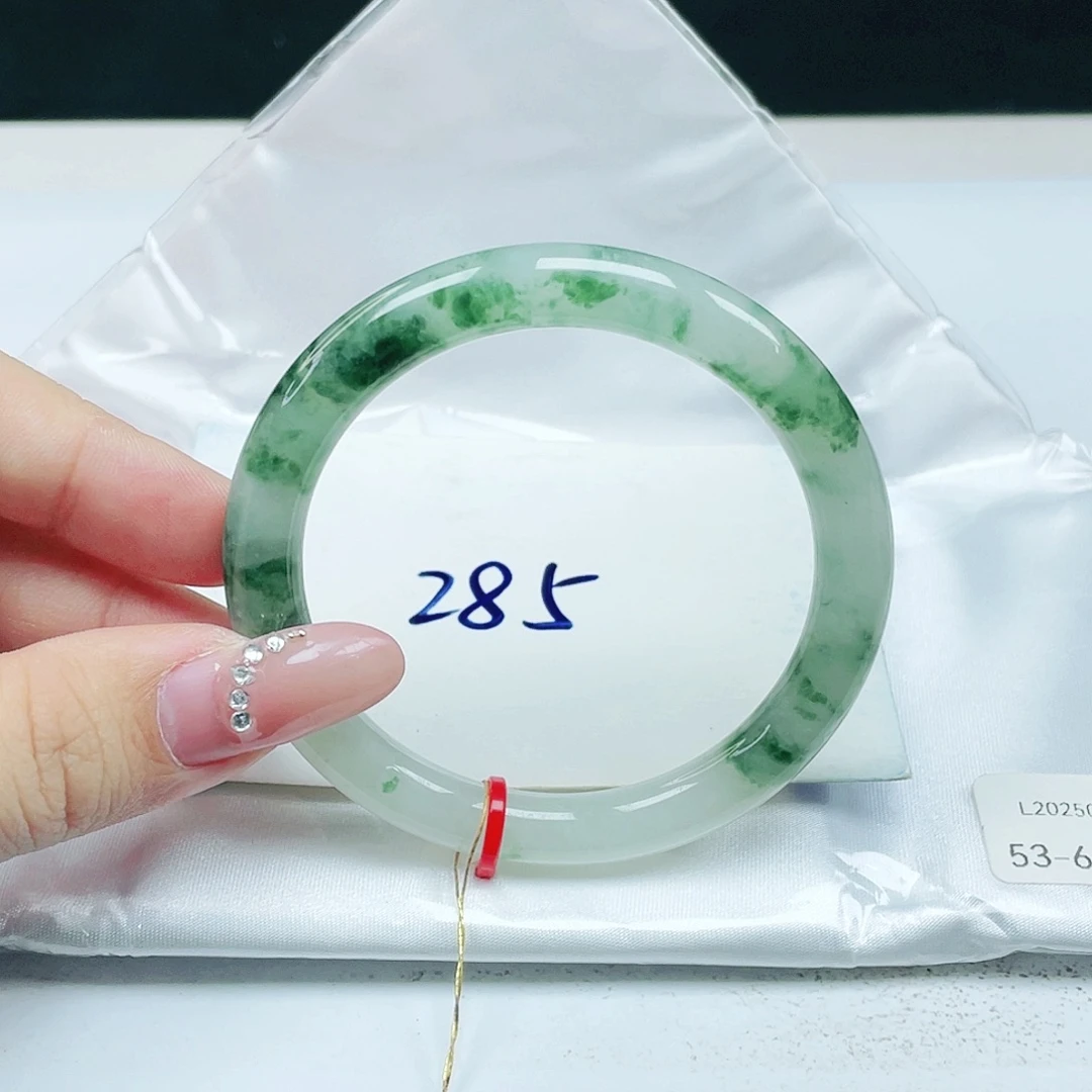 翡翠未镶嵌手镯 圆条53+