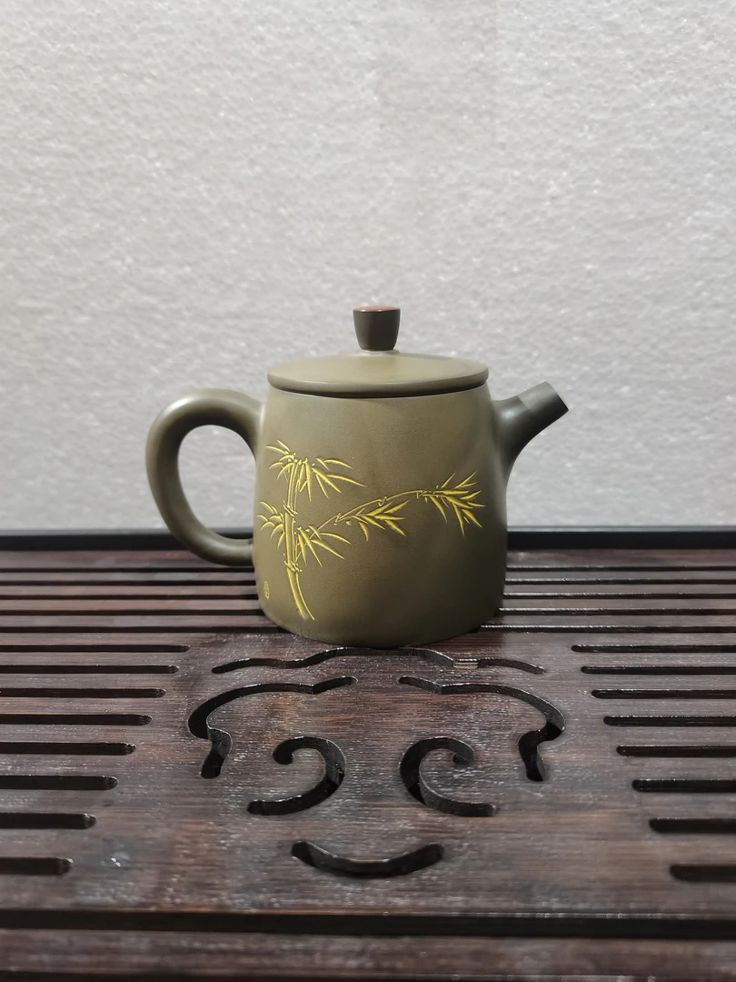 广西钦州坭兴陶原矿全手工，斗金壶容量190cc，出水流畅密封没问题