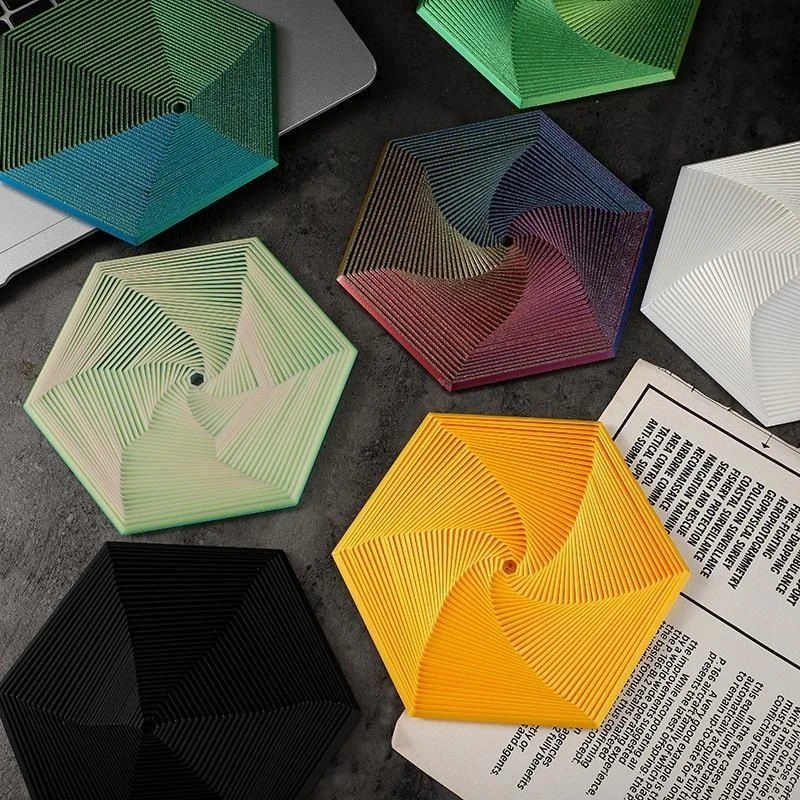 网红3D打印 塔解压套环螺旋 六边解压治愈 模型创意玩具 立体爆款