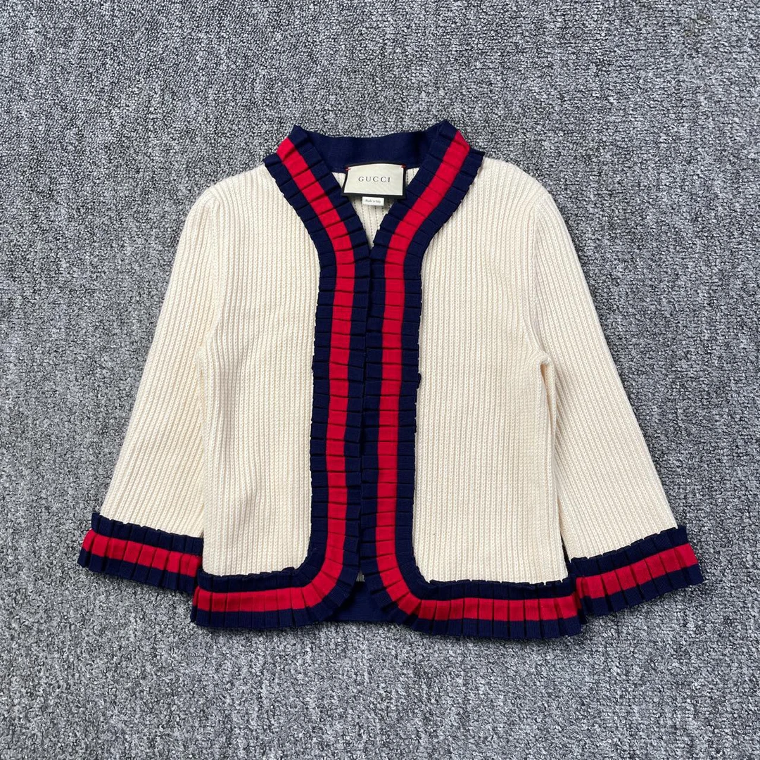 99新 GUCCI/古驰 3672/白色宽松毛衣外套/XXS码/98新/公价11900