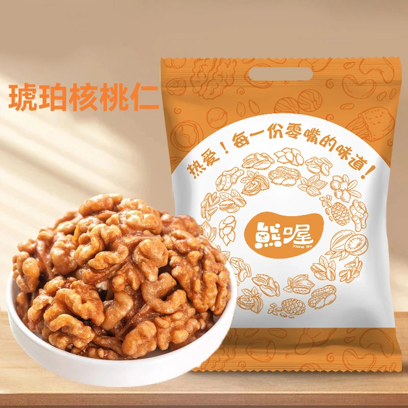 琥珀核桃仁炒熟袋装酥酥坚果零食孕妇老人小孩可吃新货去皮
