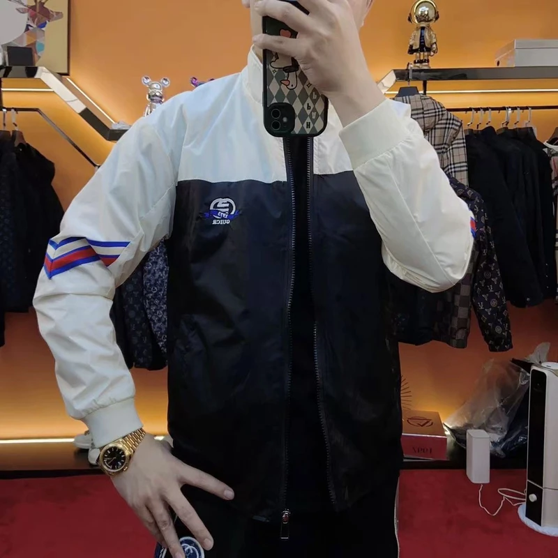 150春季新款男士立领秋冬夹克秋季春秋外套男款休闲百搭修身轻奢