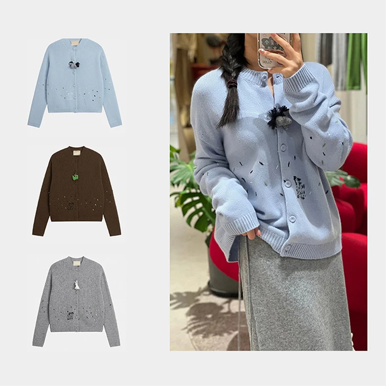 设计感小众羊绒针织衫960