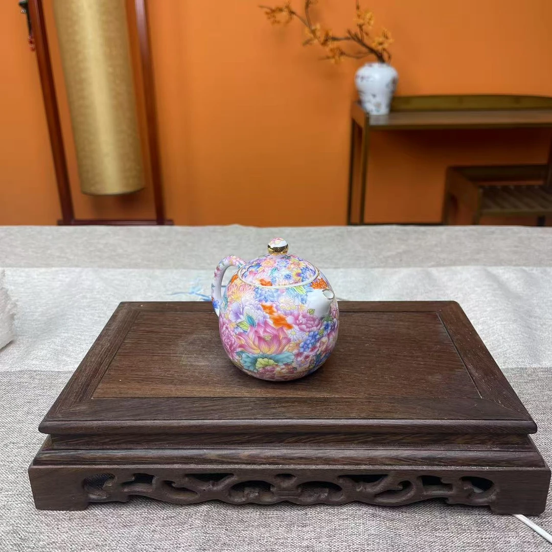 珐琅彩万花龙蛋壶-X745