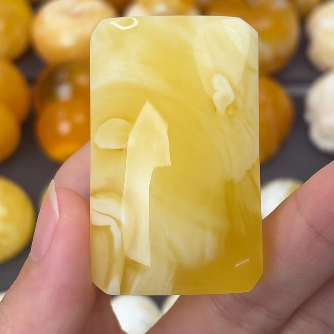 蜜蜡吊坠(不含链)未镶嵌妖孽溶洞无事牌