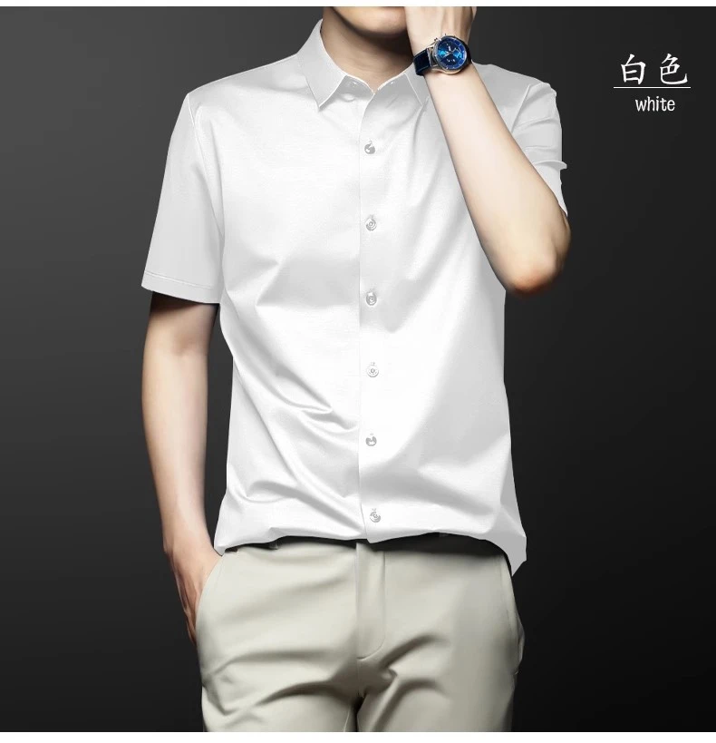 桑蚕丝01-50春夏断码男真丝Polo衫高档男士衬衫休闲百搭夏季宽松