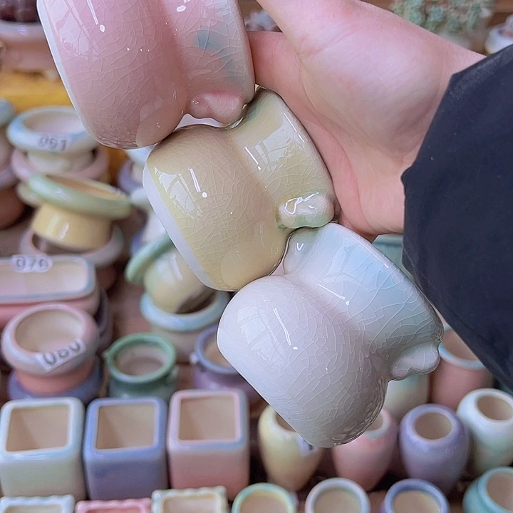 红陶陶瓷花盆当场满12包邮