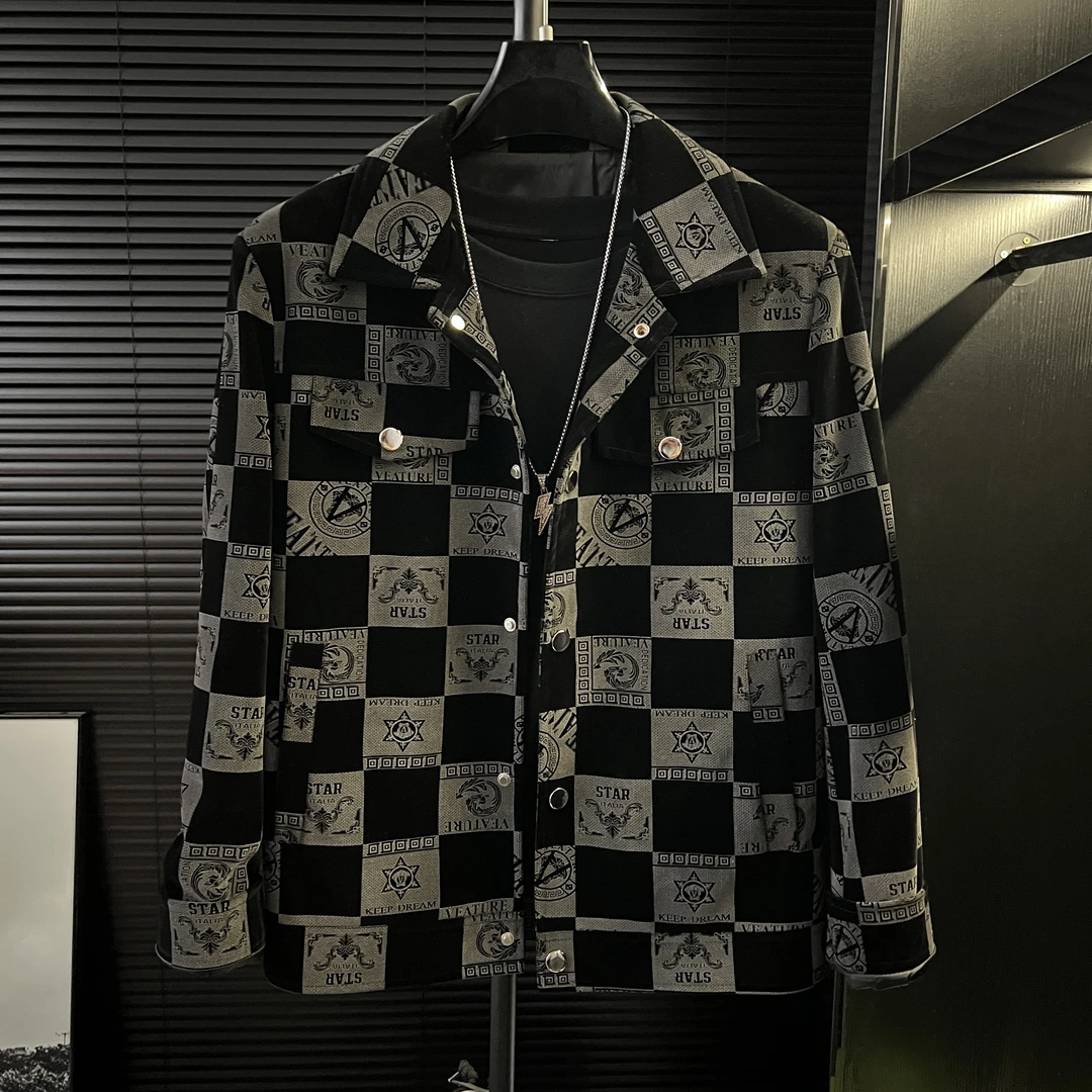 小杰-2025春季新款男士休闲外套时尚潮流夹克帅气百搭翻领上衣