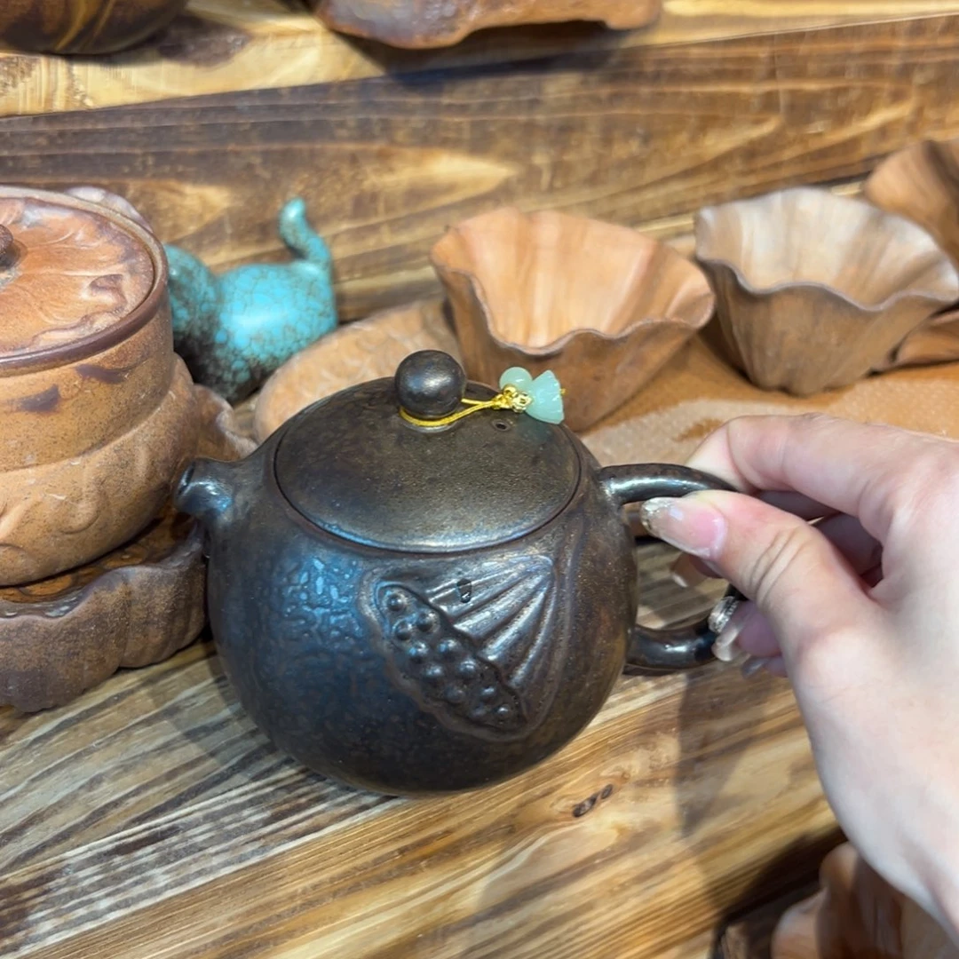 裸烧老岩泥原矿茶具