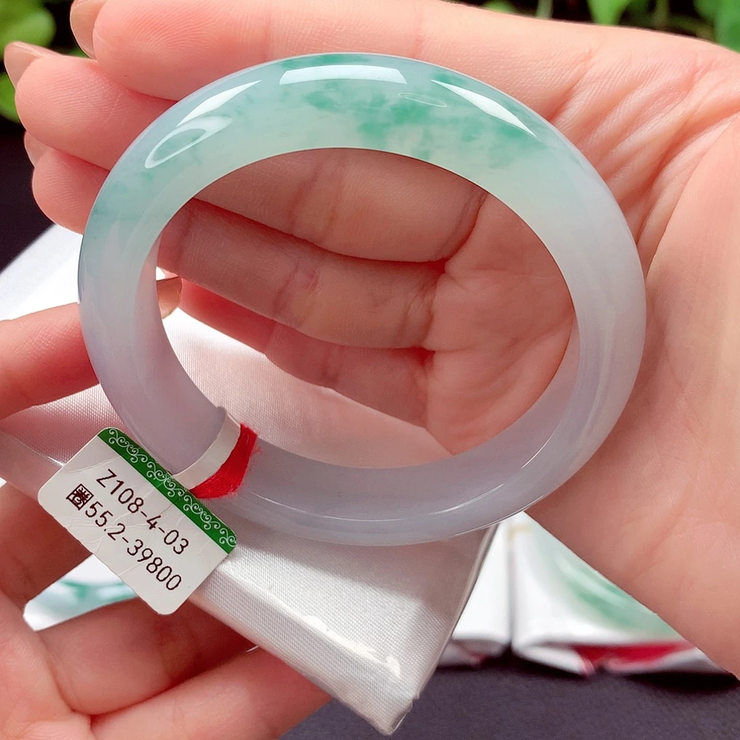 翡翠未镶嵌手镯55.2