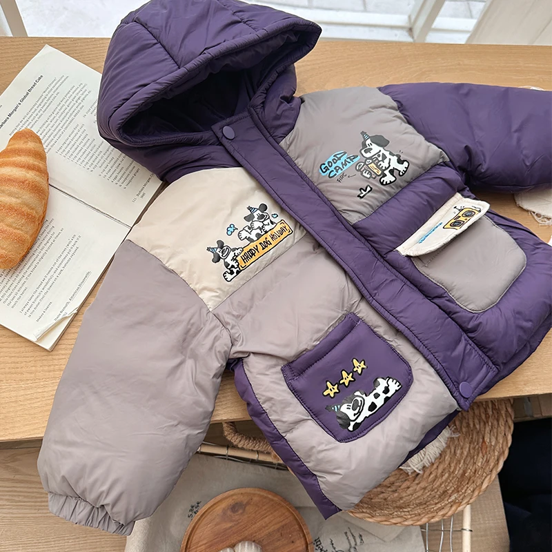 【现货】DW256340橘止皮2025男童冬款90白鸭绒羽绒外套安心绒