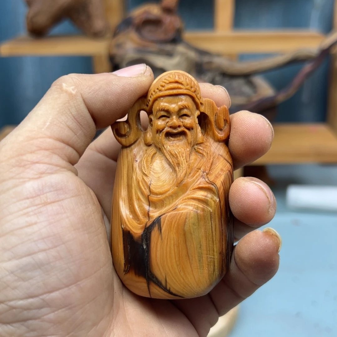 九***智木崖柏木摆件手把件