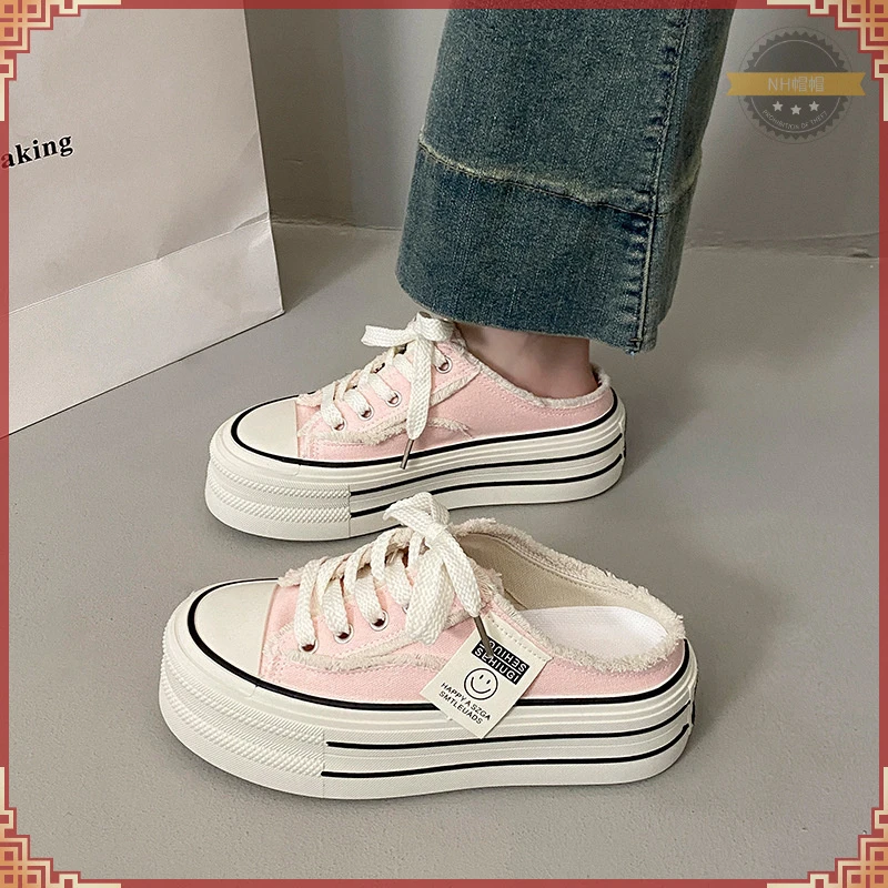 百搭透气厚底韩版网红时尚小众春夏半拖夏季包头拖鞋女新