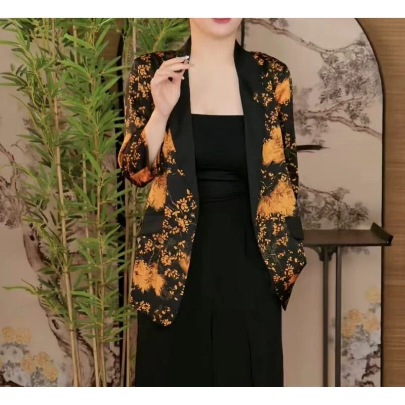 苏杭气质西装外套女高级感职业妈妈装上衣2024春季新款A856