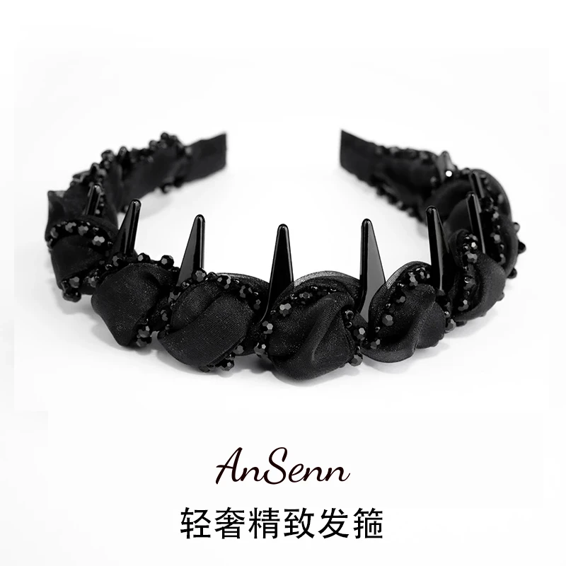 【小魏总珠宝】黑色满天星发箍时尚复古轻奢气质头饰发饰氛围感配饰