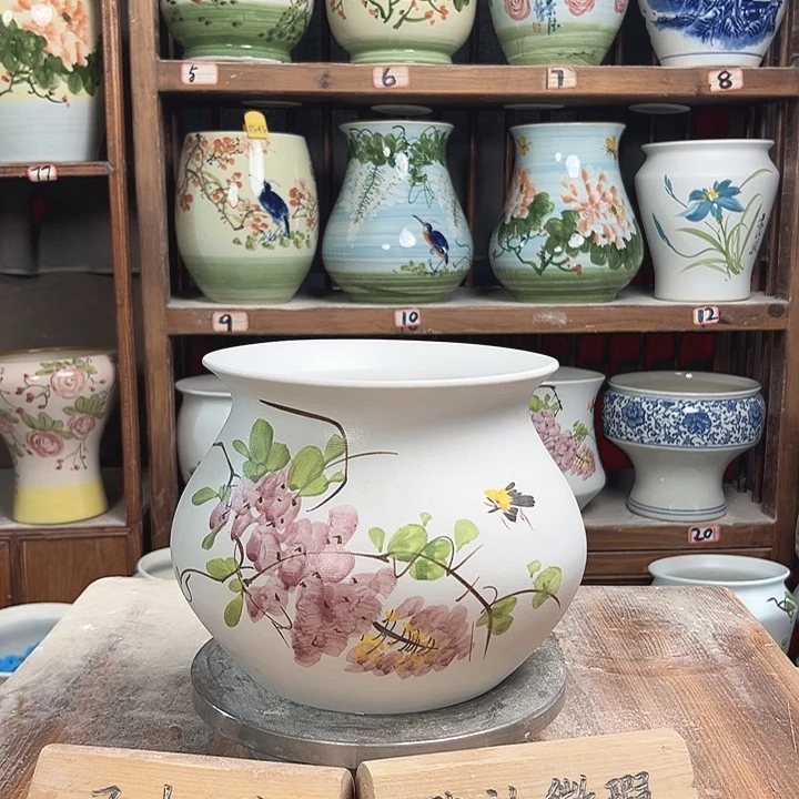 陶瓷钱袋子紫藤新款新款陶瓷陶瓷