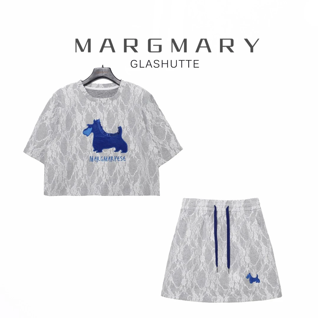 2025夏季设计师新款休闲时尚百搭潮流舒适显瘦刺绣短袖套装