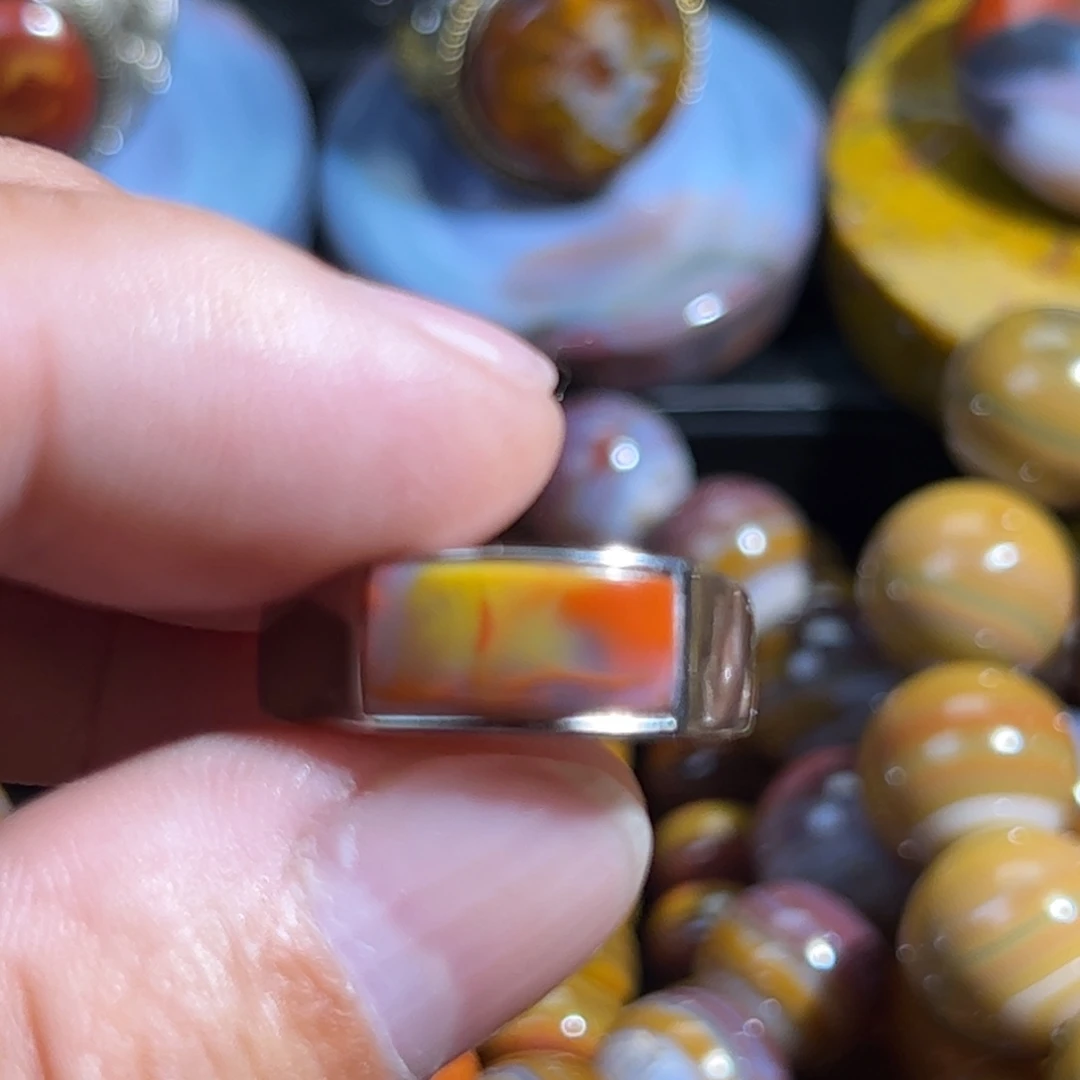 古***月玛瑙/玉髓合金颈饰