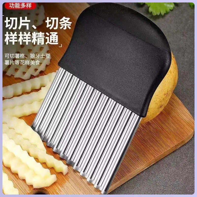 日式狼牙土豆刀不锈钢波纹刀切波浪厨房家用切菜花式切条多功能器