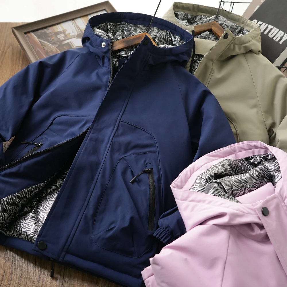 男童冬季工装聚热连帽棉服中大童儿童保暖厚实拉链外套K1041