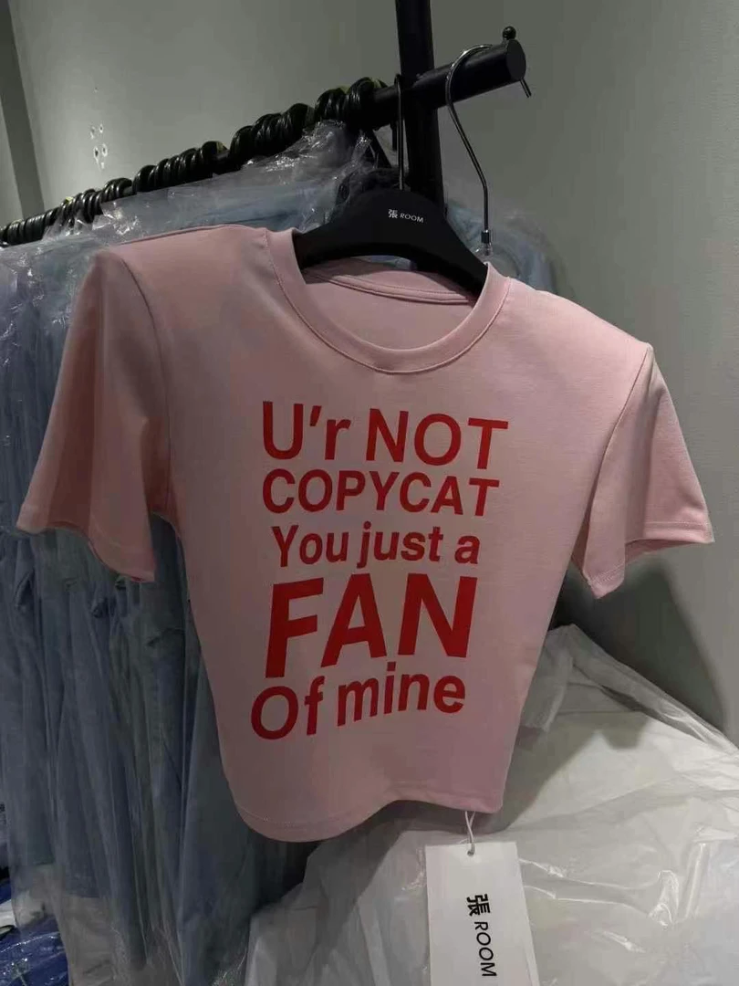 2025夏季新款韩版设计感小众圆领短袖T恤女修身显瘦百搭上衣1102