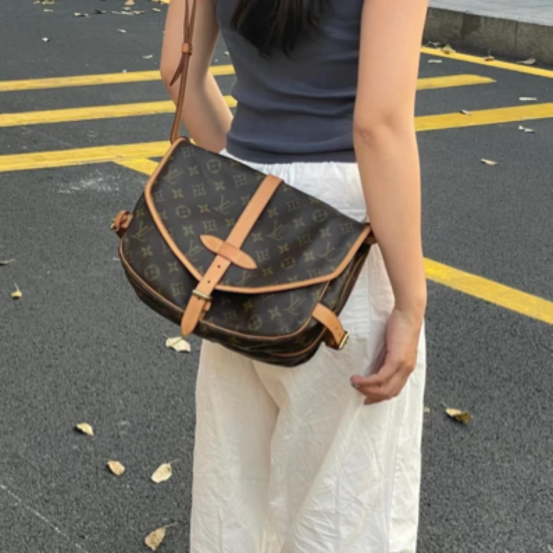 95新 LouisVuitton/路易威登 雅云/小号双子星/斜挎包/植鞣革换新