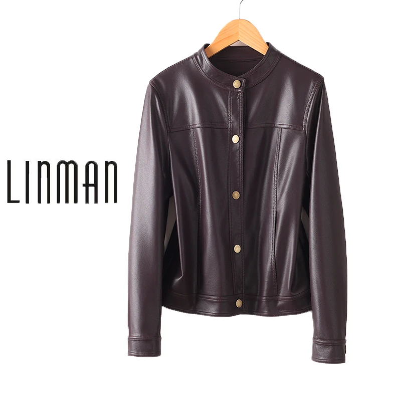 【万达2010】海宁真皮皮衣女短款绵羊皮新款显瘦机车皮夹克小外套潮