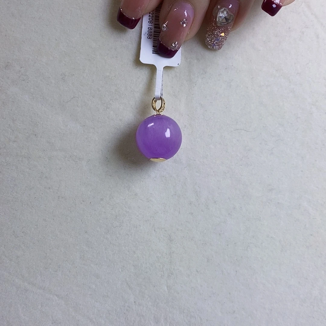 锂辉石18K紫锂辉高冰收藏级顶配龙珠16+18K金镶嵌