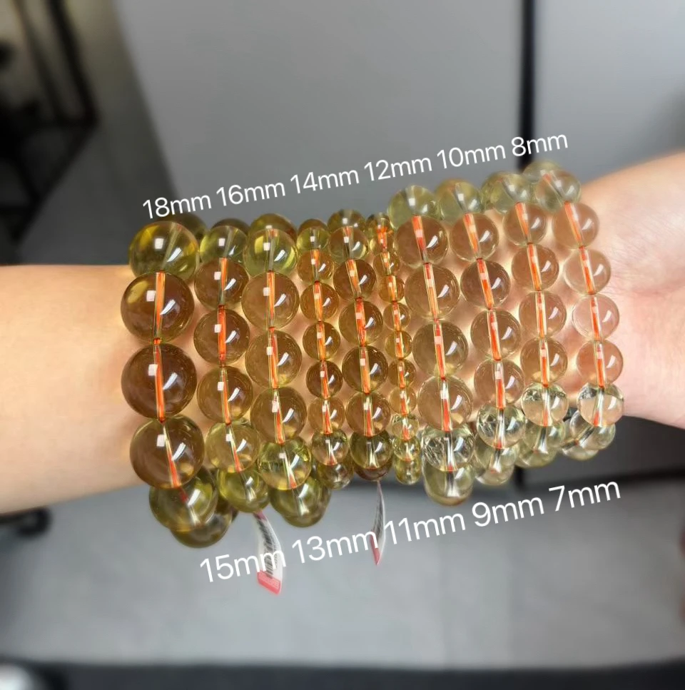 巴西黄水晶天然黄高品手链单圈净体多样性发一条直播间原发