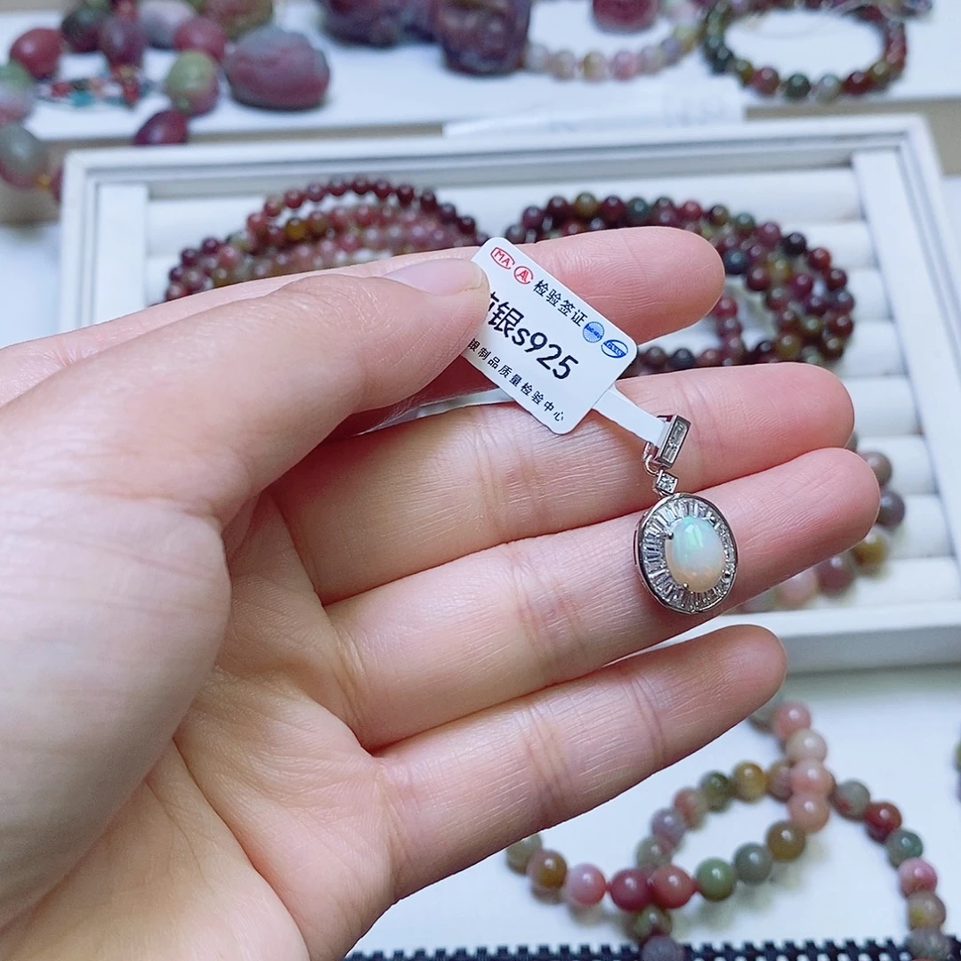 欧泊银S925镶嵌珠宝奇石